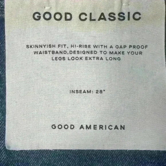 Good American Good Classic Jeans NWT Size 2/26 - Picture 5 of 6